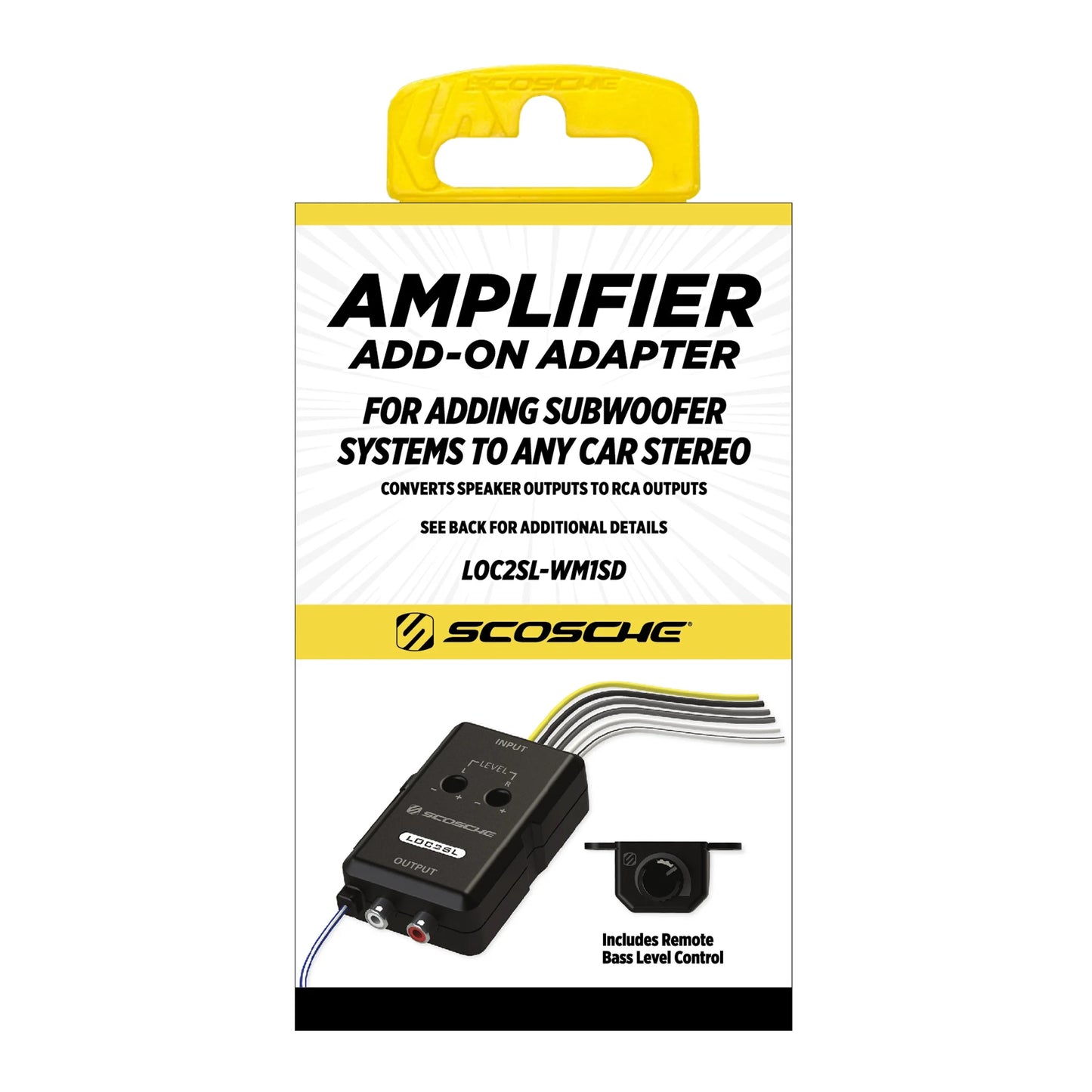 LOC2SL-WM1SD Line Output Converter W/ Remote Control Knob RCA Converter Quality Sound Car Audio