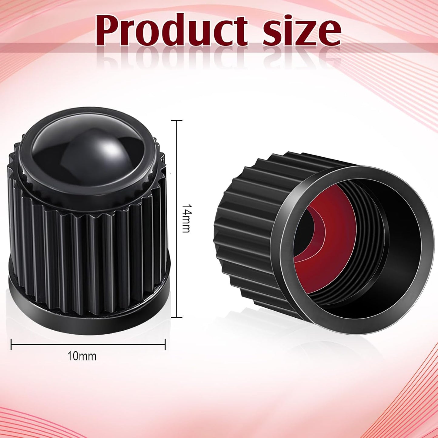 20 Pcs Tire Valve Stem Caps Car Tire Caps Plastic Universal Valve Stem Covers for Bike Bicycle Cars SUV Trucks Motorcycles (Black)