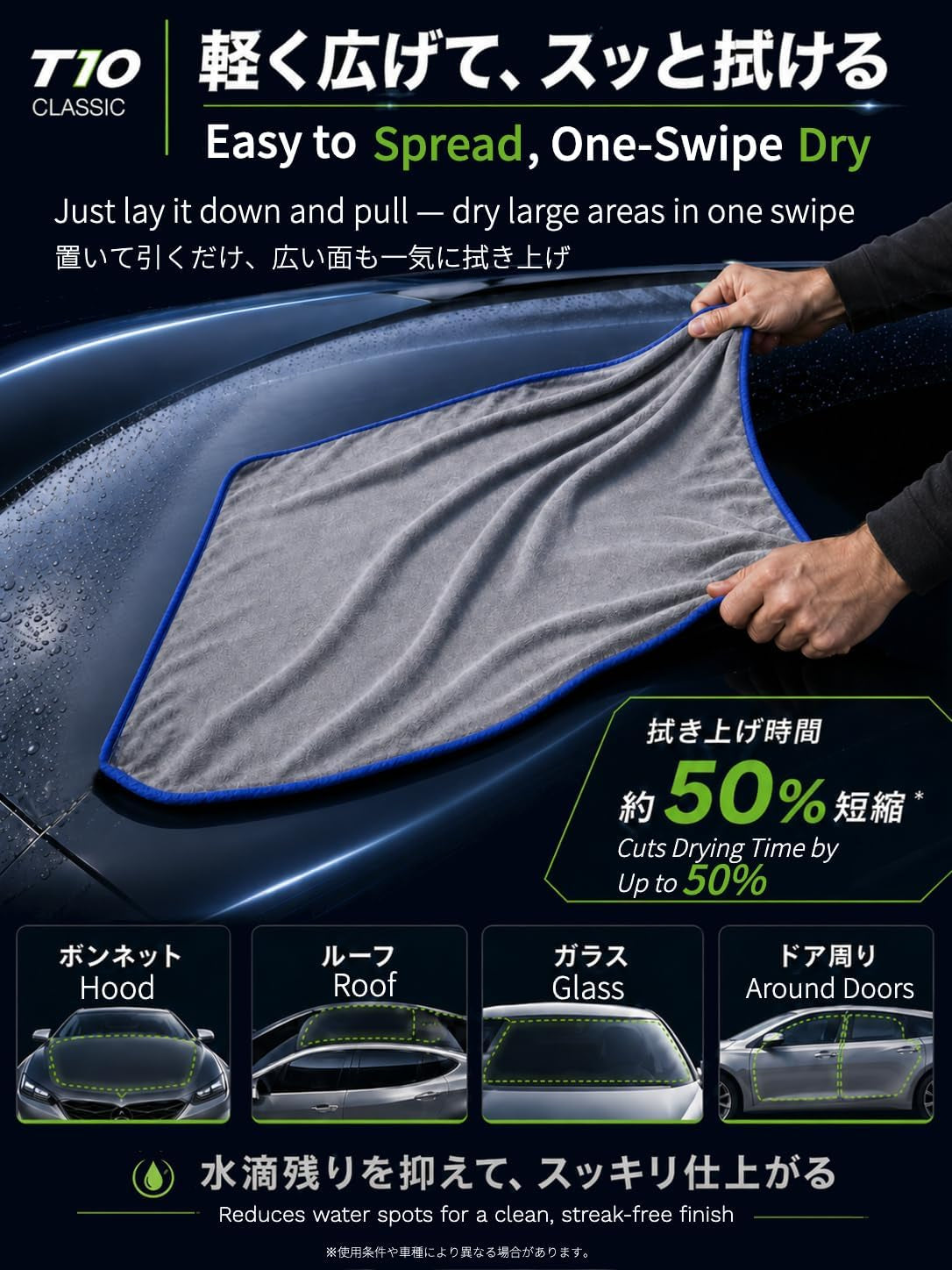 2-Pack Twist Pile Microfiber Car Drying Towel Gray 20 X 24 in | Ultra Absorbent, Scratch-Free, Lint-Free, Streak-Free Finish, Machine Washable