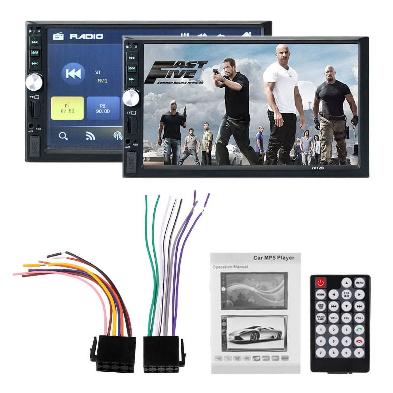 Double Din Car Stereo Car Audio Car Radio Player 7-Inch HD Touch Screen with Multimedia