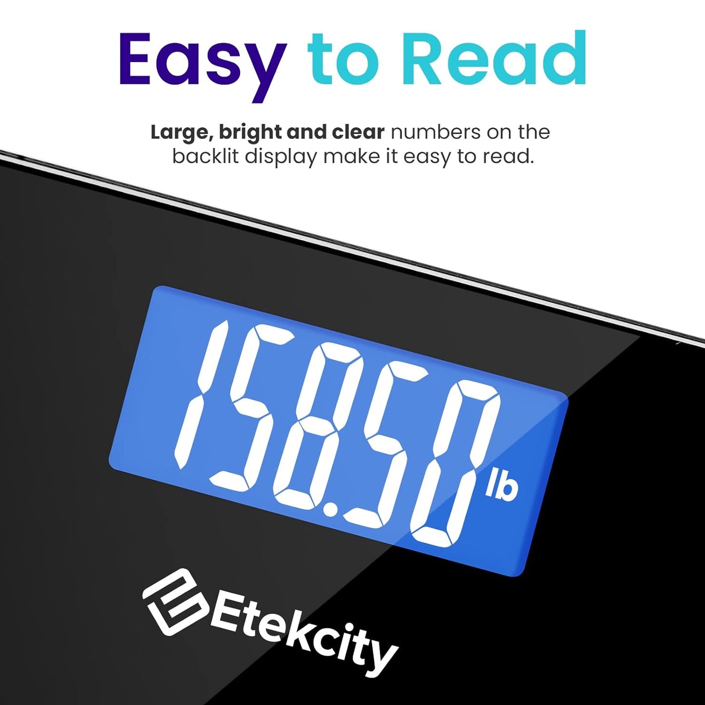 Bathroom Scale for Body Weight, Digital, Highly Accurate, 400 Lbs | Large 6Mm Tempered Glass Platform, Clear LCD Display, Batteries Included, Safe Electronic Weighing for Daily Home Use