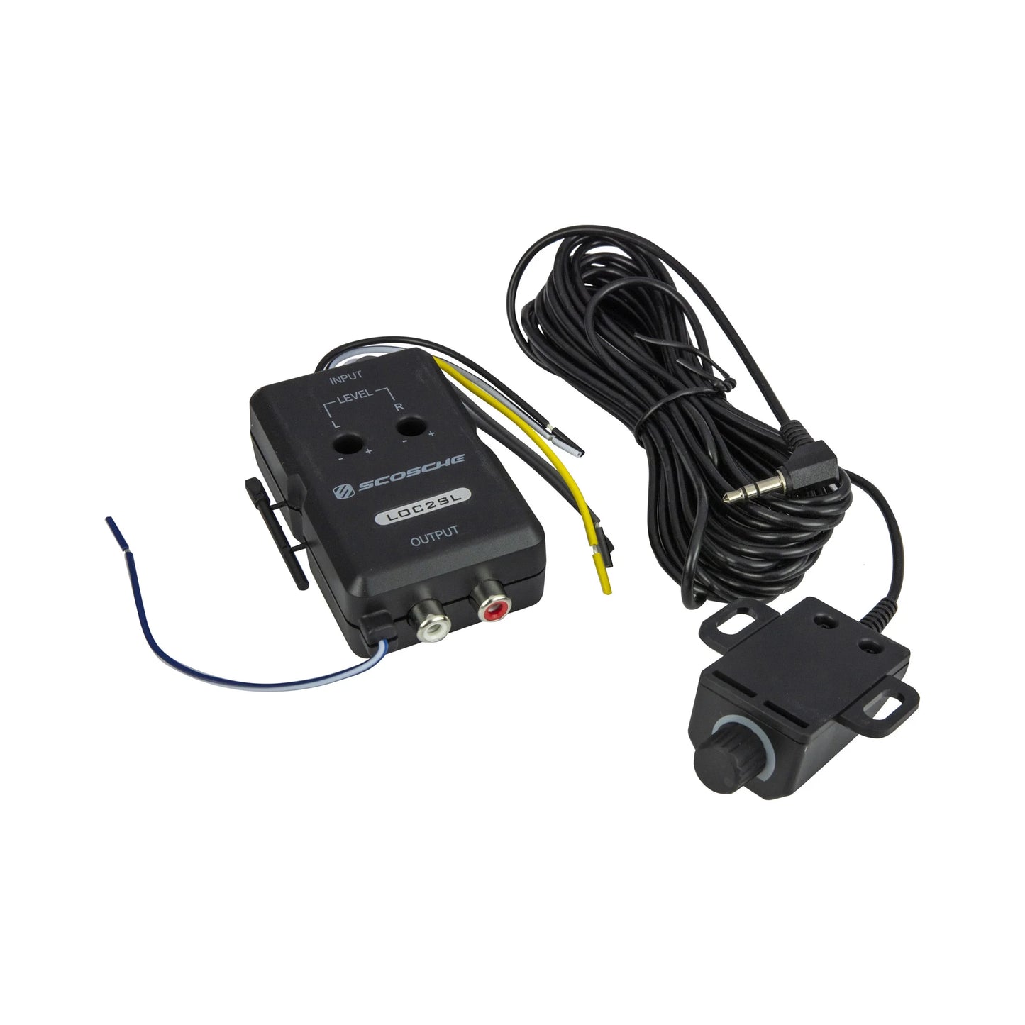 LOC2SL-WM1SD Line Output Converter W/ Remote Control Knob RCA Converter Quality Sound Car Audio