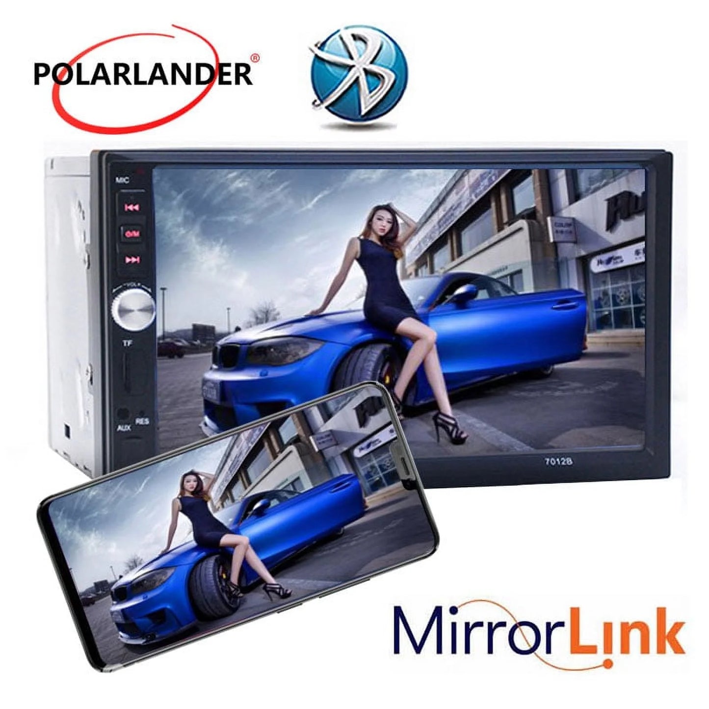 Double Din Car Stereo Car Audio Car Radio Player 7-Inch HD Touch Screen with Multimedia