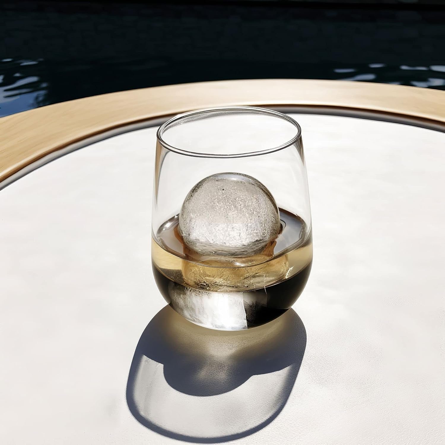 Ball Ice Cube Tray and Big Cube Molds for Whiskey, Slow Melting Set | 100% Silicone, No Plastic, Easy Release, Sphere & Square Combo, Ideal for Gifting & Elevating Cocktails at Home