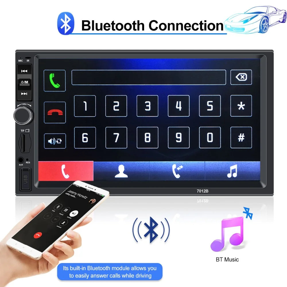 Double Din Car Stereo Car Audio Car Radio Player 7-Inch HD Touch Screen with Multimedia