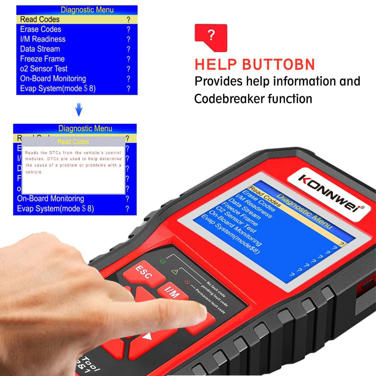 OBD2 Bluetooth Car Diagnostic Scanner - display