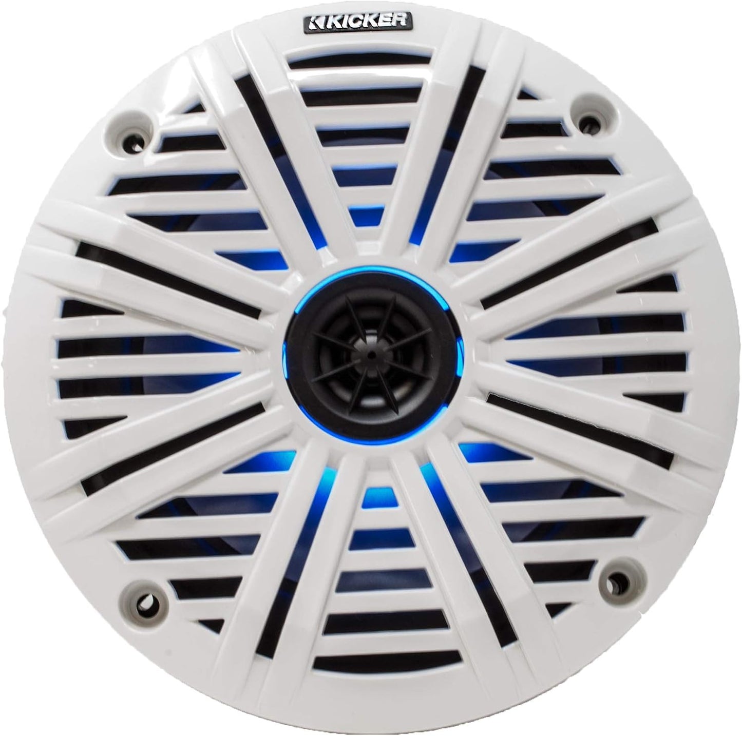 6.5" LED Marine Speakers (1 Pair) White Salt Water Grills OEM Replacement Speakers