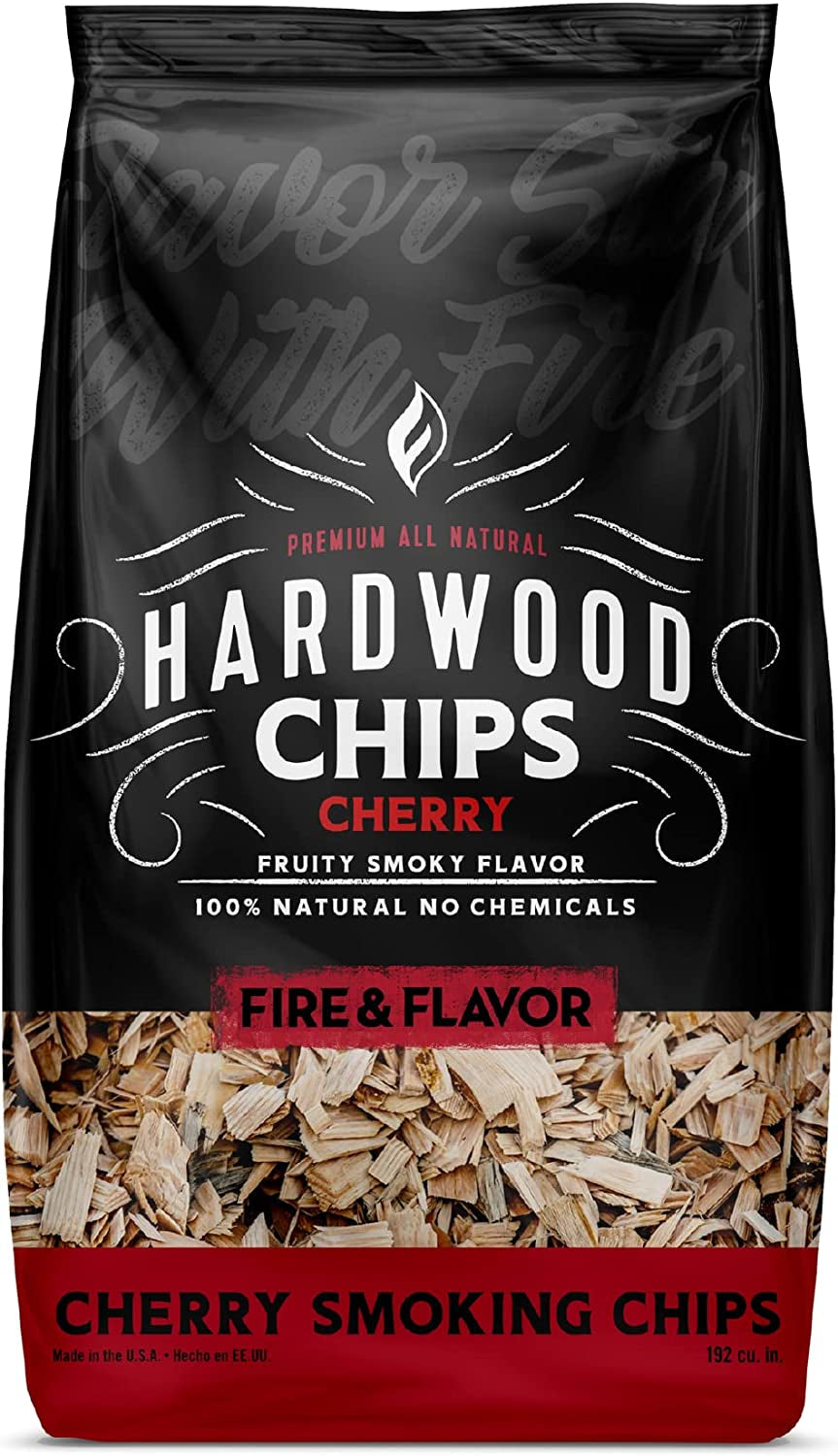 Premium 100% All Natural Hardwood Smoking Chips, Works with All Grills, Cherry
