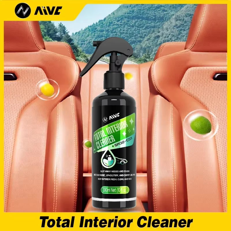 Car Total Interior Cleaner Agent Ceiling Cleaner Leather Flannel Woven Fabric Water Free Multipurpose Auto Dash Cleaning Tool