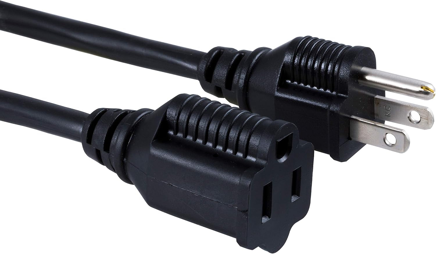 Outdoor Extension Cord, 15 Ft, Heavy Duty, ETL Certified 3 Prong,16 AWG 125 VAC Outdoor, Multipurpose Long Extension Cord, 1 Pack, Black, 36824