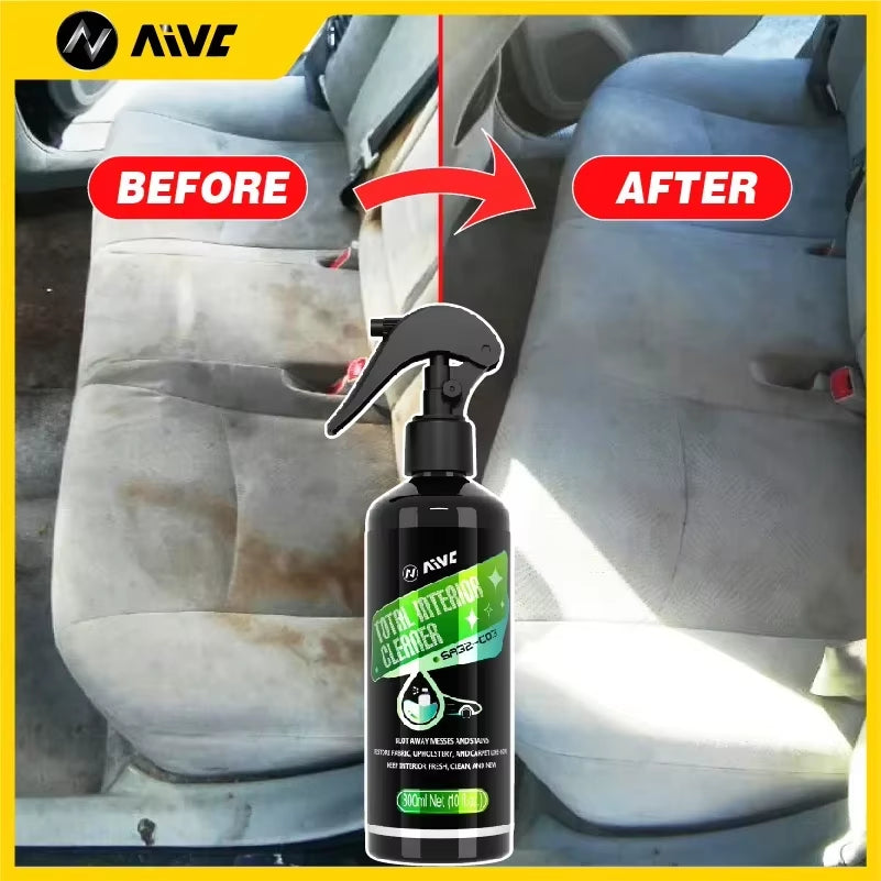 Car Total Interior Cleaner Agent Ceiling Cleaner Leather Flannel Woven Fabric Water Free Multipurpose Auto Dash Cleaning Tool