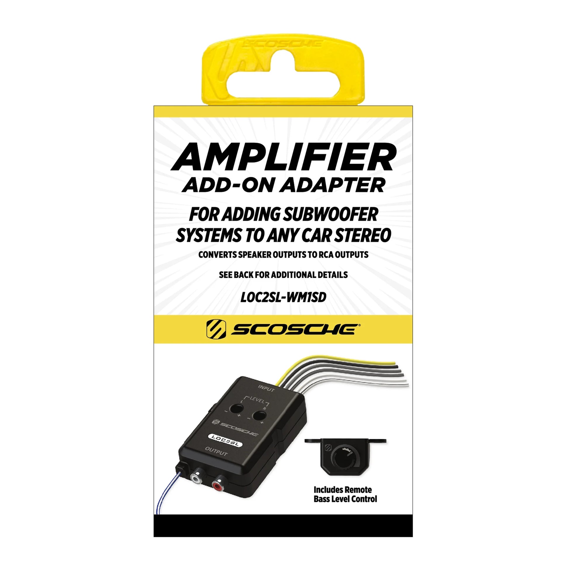 LOC2SL-WM1SD Line Output Converter W/ Remote Control Knob RCA Converter Quality Sound Car Audio