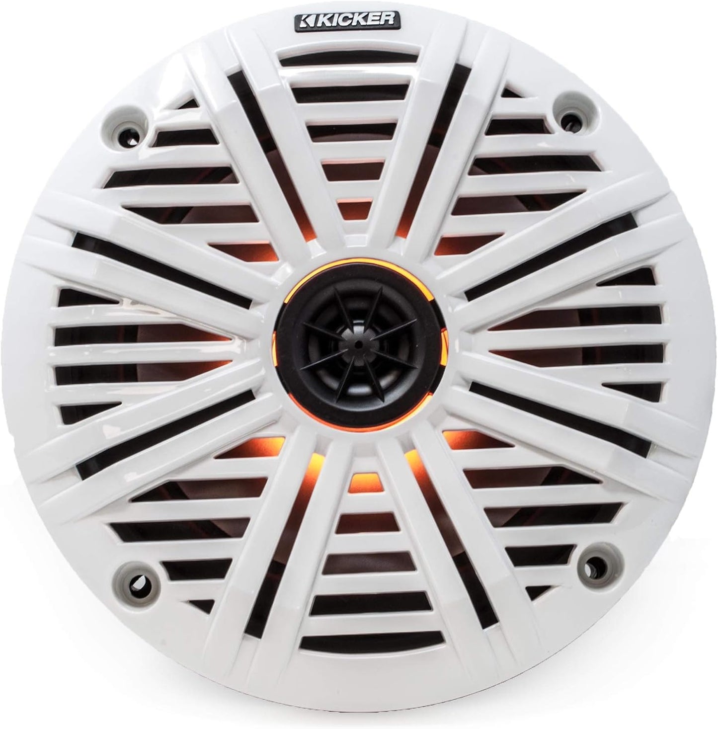 6.5" LED Marine Speakers (1 Pair) White Salt Water Grills OEM Replacement Speakers