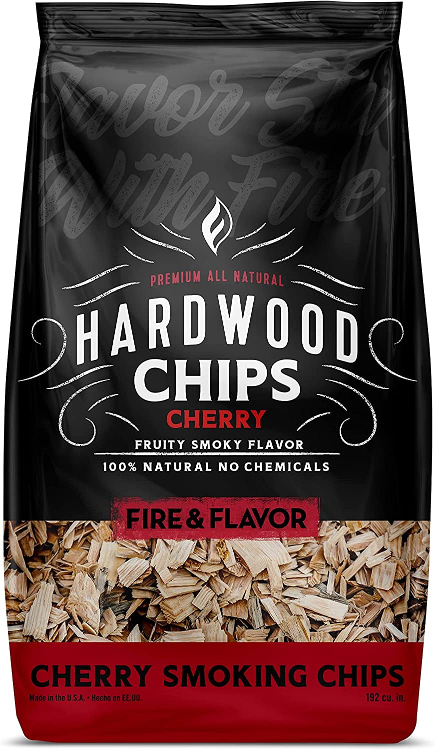 Premium 100% All Natural Hardwood Smoking Chips, Works with All Grills, Cherry