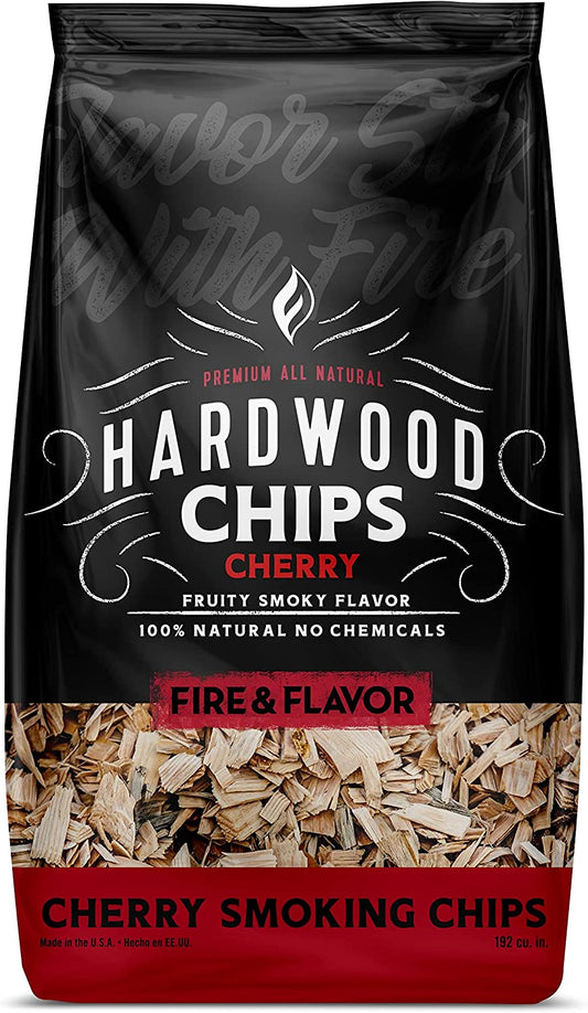 Premium 100% All Natural Hardwood Smoking Chips, Works with All Grills, Cherry