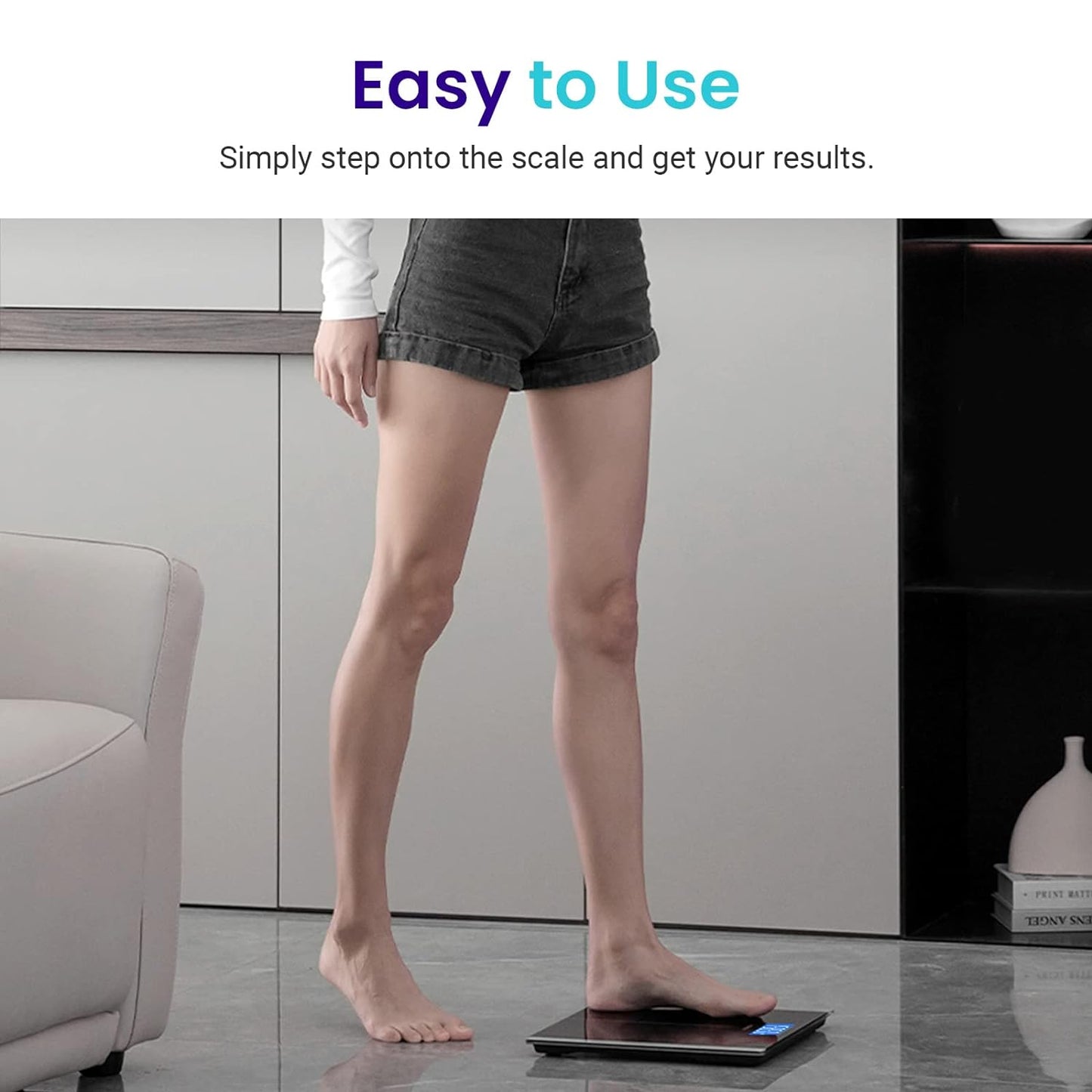 Bathroom Scale for Body Weight, Digital, Highly Accurate, 400 Lbs | Large 6Mm Tempered Glass Platform, Clear LCD Display, Batteries Included, Safe Electronic Weighing for Daily Home Use