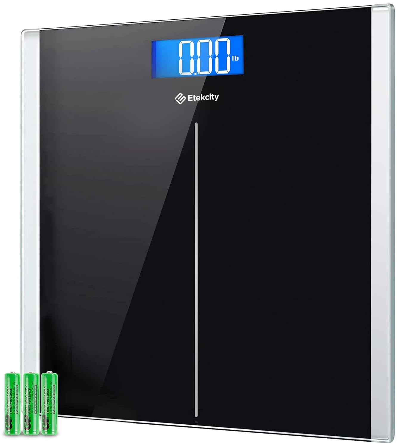 Bathroom Scale for Body Weight, Digital, Highly Accurate, 400 Lbs | Large 6Mm Tempered Glass Platform, Clear LCD Display, Batteries Included, Safe Electronic Weighing for Daily Home Use